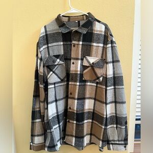 Plaid Button-Up Shirt